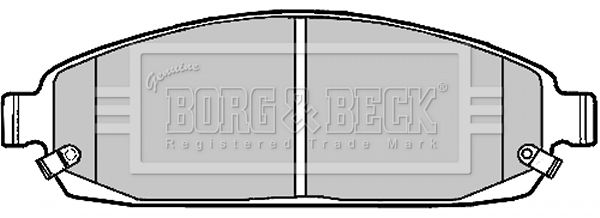 BORG & BECK stabdžių trinkelių rinkinys, diskinis stabdys BBP1911